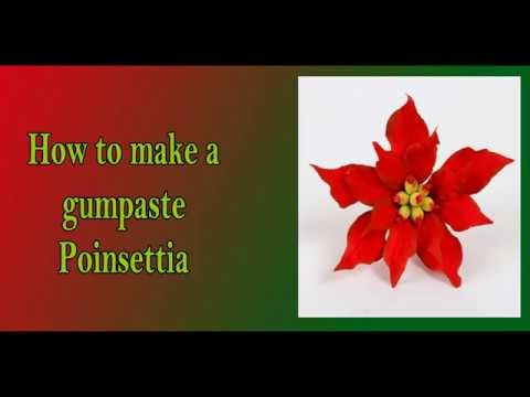 How to make a simple Poinsettia gumpaste flower