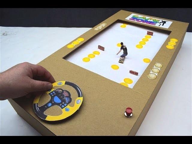 How to make a Skateboard game Collect gold from cardboard Board game
