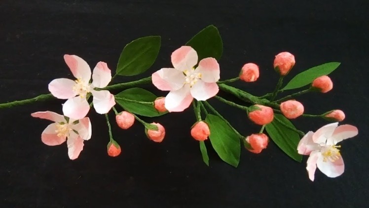 How to make Apple blossom flower using paper | Flower making | Paper Flowers Pro Diy