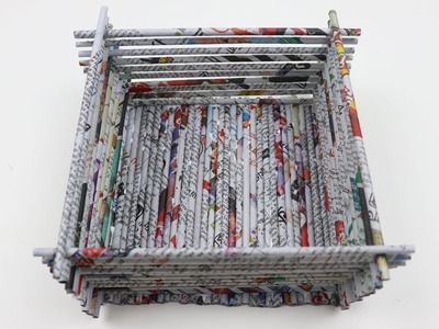 How to Make Easy Paper Box with Newspaper - DIY Best out of Waste Newspaper Rolls Box Tutorial