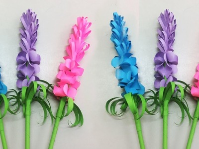 How to Make Lavender Flower with Paper - Making Paper Flowers Step by Step - DIY Paper Flowers