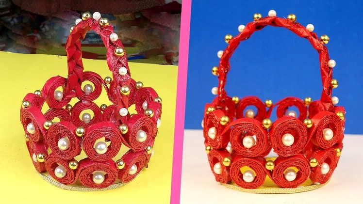 How to Make Newspaper Basket.DIY Newspaper Crafts.Best out of Waste Craft idea