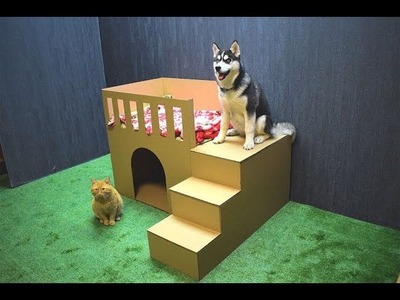 How to Make  Puppy Dog House from Cardboard