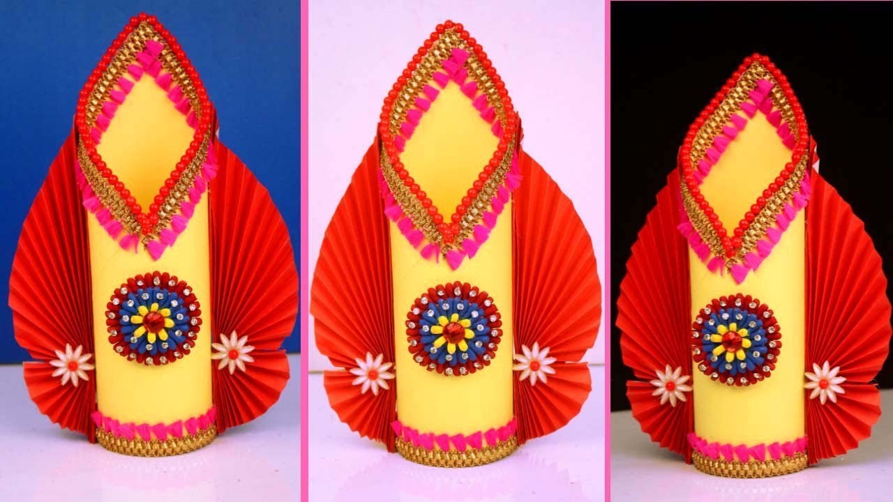 How To Make Stylish Paper Flower Vase Awesome Paper Flower Vase At Home