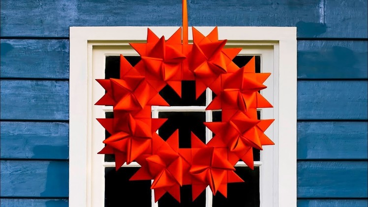 How to Make Traditional German Christmas Paper Star by Easy Steps - DIY simple paper craft