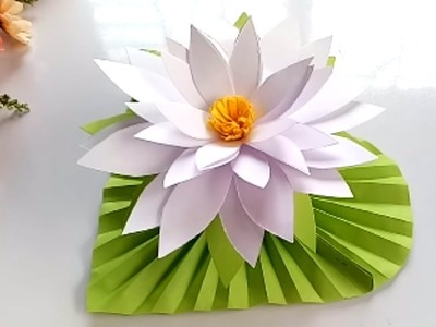 How to make water Lily with paper.
