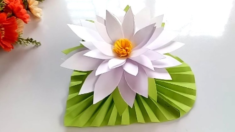 How to make water Lily with paper.