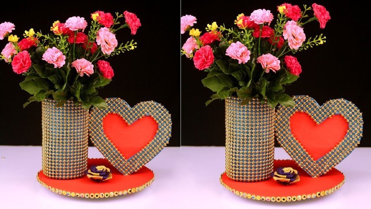 How to Transform Plastic Bottle & Cardboard into Beautiful Vase and Frame Best Out of Waste Crafts