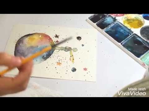 How to watercolor painting . The Little Prince