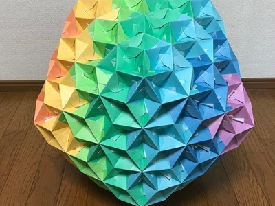 【Kusudama】Connecting 270 pieces【Modular Origami】94