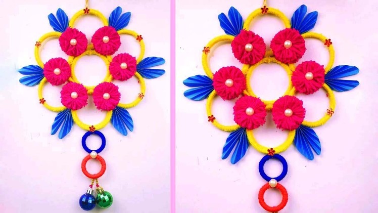 Latest Cute Wall Hanging Idea Out of Wool Bangles & Paper at Home. Easy&Best DIY Wall Hanging Idea