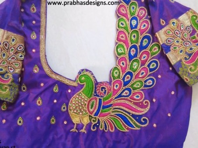 Latest Peacock designed Aari Embroidery Blouses || #Peacock #collections || #aari || #aariclasses