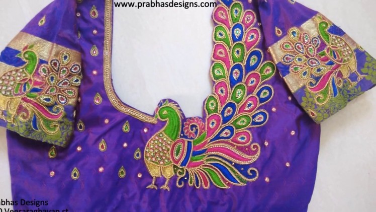 Latest Peacock designed Aari Embroidery Blouses || #Peacock #collections || #aari || #aariclasses