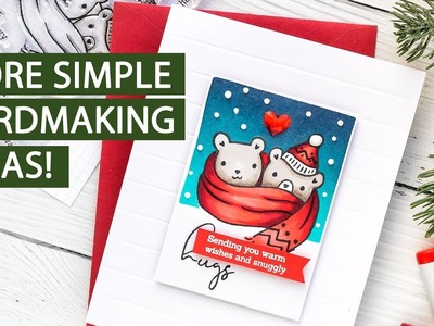 More Simple Cardmaking Ideas! Winter Hugs Card