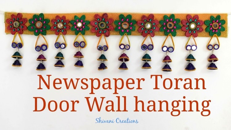 Newspaper Toran. DIY Bandhanwar for Diwali. Door Decoration. Door Hanging