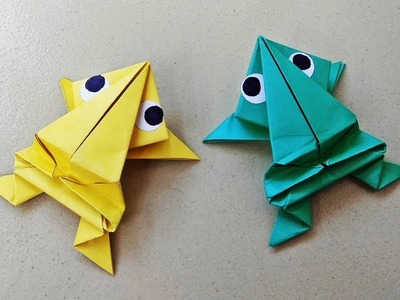 Origami Jumping Frog : How to Make a Paper Frog That Jumps High | Crafts for Kids