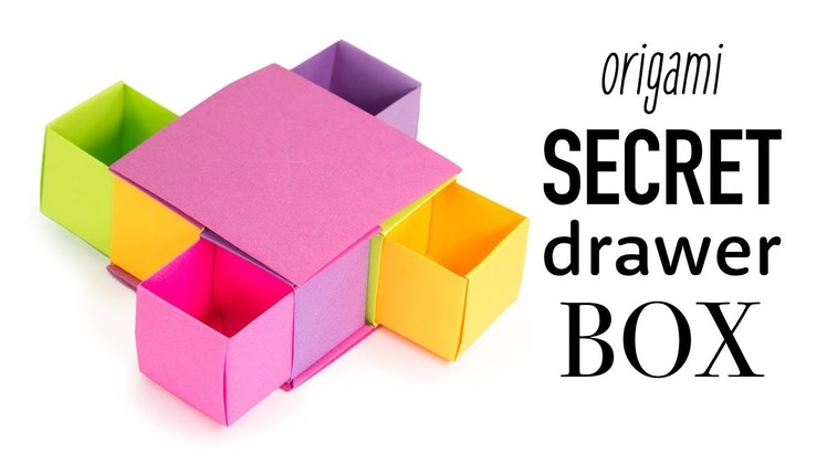 Origami Secret Drawer Box Tutorial - DIY - Paper Kawaii
