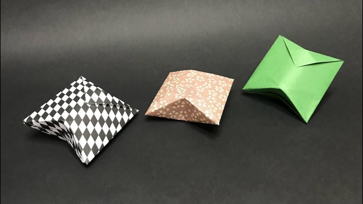 Origami simple box with one sheet of paper
