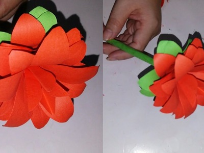 Paper Craft: How to make Paper flower. Easy Paper Flower. Chenly's Crafty Creation