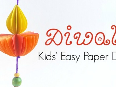 Paper Diya Ornament - Kids Diwali Ideas & DIY