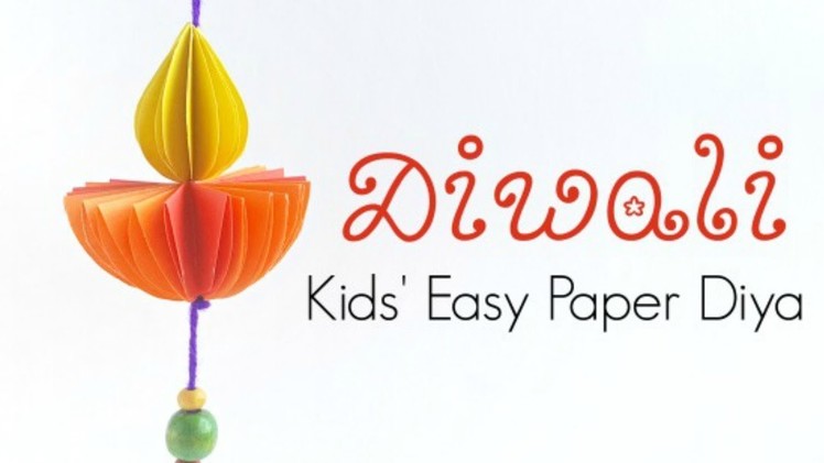 Paper Diya Ornament - Kids Diwali Ideas & DIY