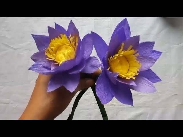Paper Flowers Pro Diy | How to make water lily | Paper flower making | Origami flower