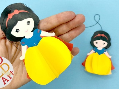 Paper Snow White Ornament DIY with Printable - Easy Christmas Decorations