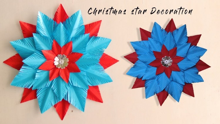 Paper snowflake decoration- How to Make 3D Snowflake for Christmas decorations | paper stars