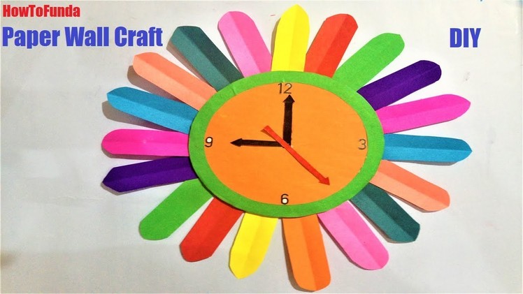 Paper wall clock craft ideas | wall clock for kids project | diy | craft ideas | children's day