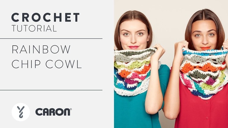 Rainbow Chip Crochet Cowl