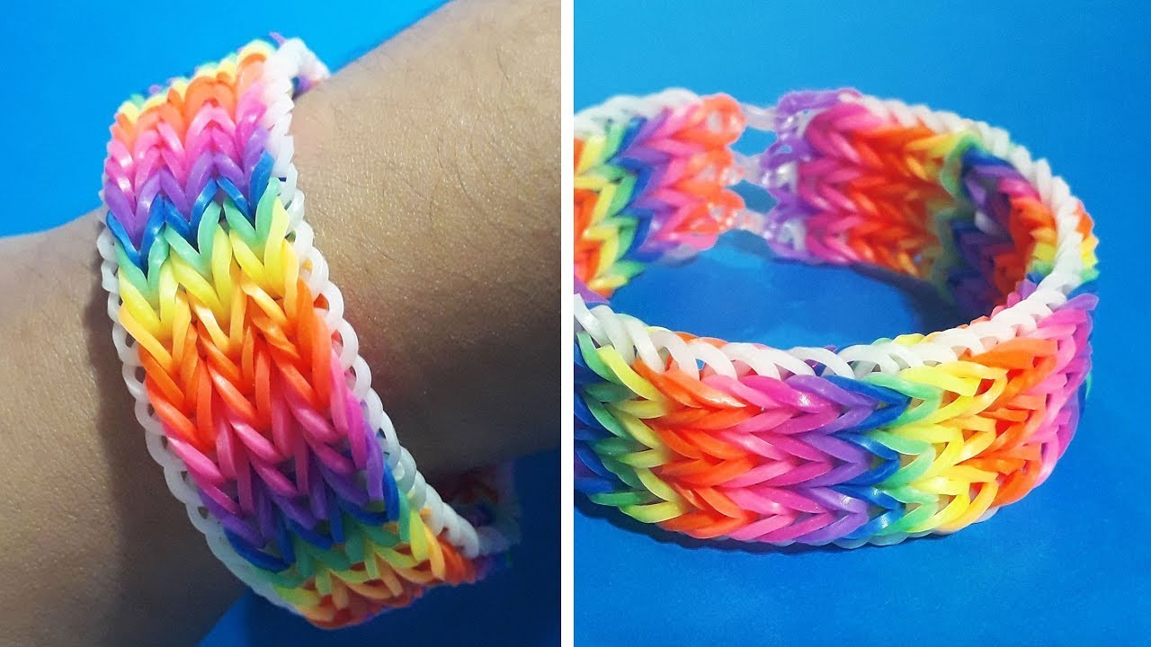 Rubber Band Bracelet | How To Make A Colorful Bracelet With Rubber Bands |