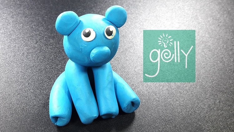 Teddy Bear Clay modelling for kids | how to make blue teaddy bear | polymer clay making for kids