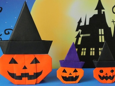 【ハロウィン折り紙】かぼちゃの作り方　【Halloween Origami】Pumpkin instructions