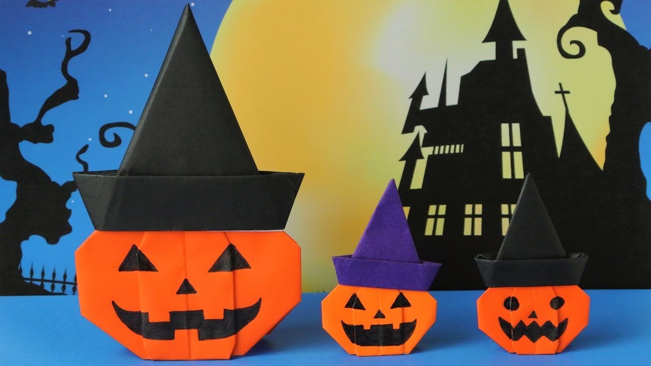 ハロウィン折り紙 かぼちゃの作り方 Halloween Origami Pumpkin Instructions