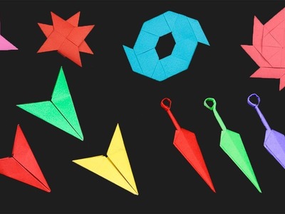 Top 07 Easy Origami Ninja Star.Sword.Knife - How to make