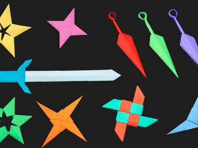 Top 08 Easy Origami Ninja Star.Sword.Knife -  How to make