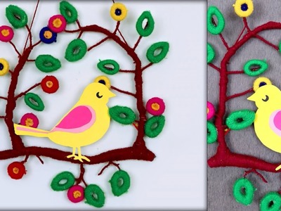 Wall Art Sparrow || News Paper Arts Easy || How to Make Wall Hanging || Decoration Idea