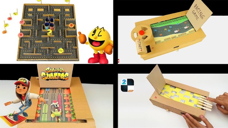 4 INCREDIBLE CARDBOARD GAMES THAT YOU CAN DO AT HOME