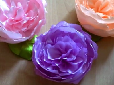 Amazing Poenies from Satin Ribbons - Creating the Peony Flower