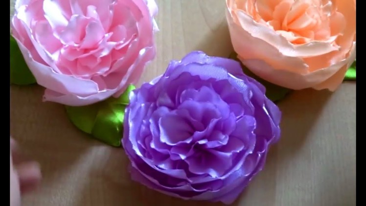 Amazing Poenies from Satin Ribbons - Creating the Peony Flower