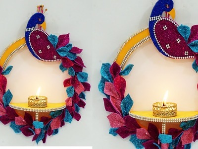 Beautiful Peacock Diya  Stand Decoration. Diya Holder | Diwali Decoration Ideas | StylEnrich
