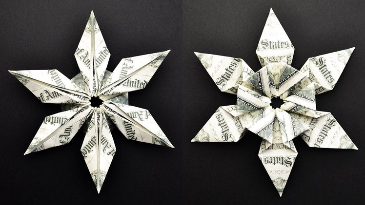 BRILLIANT Money SNOWFLAKE | Christmas Origami Gift out of Dollar bills | Tutorial DIY