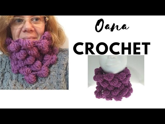 Bubblicious neck warmer crochet by Oana