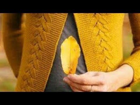 Button side border knitting design in hindi (English subtitles). new cardigan design 2018.no 69