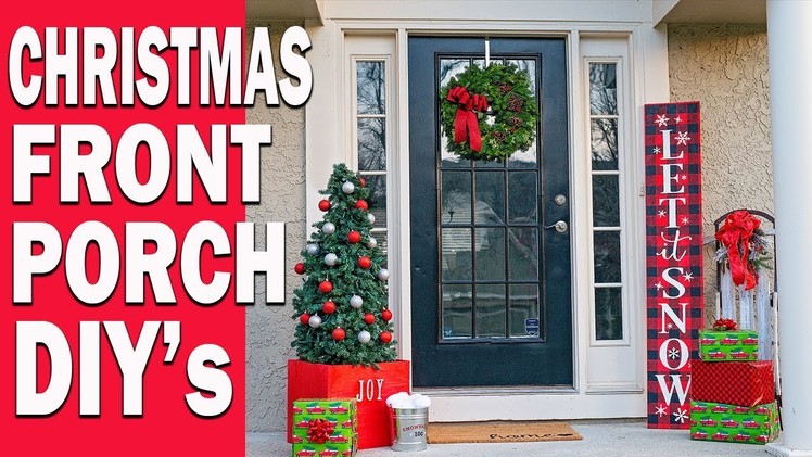 CHRISTMAS FRONT PORCH ENTRYWAY DECOR IDEAS DIY CHRISTMAS SIGN
