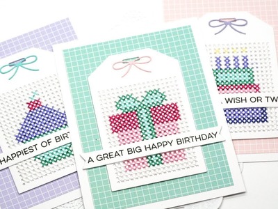 Creating Birthday Cards with Removable Stitched Tags