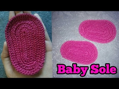 Crochet Baby Bootie Sole Easy Tutorial in hindi.Urdu,Crochet baby sole easy pattern,indian crochet