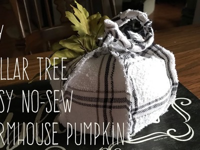 DIY Dollar Tree Easy No-Sew Farmhouse Pumpkin