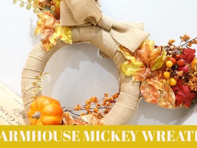 DIY Fall Mickey Wreath