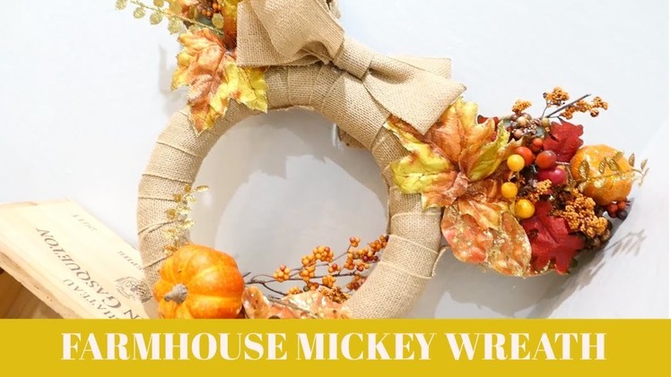 DIY Fall Mickey Wreath